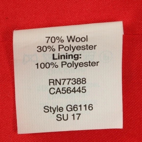 J. Crew Dress Women’s 2 Red Sheath Ruffle Sleeveless Lined Midi Wool Blend - Picture 10 of 11